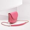 Caviar Seeking Stability Cowhide Single Oblique Span Bag Leather Saddle Bag Rhombus Embroidered Women'S Mini Bag