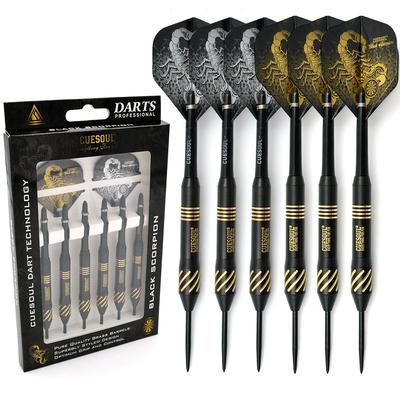 Cuesoul Black Scorpion 22g Steel Tip Brass Dart Set Pack of 6 - Pcs(CSBS-F3104)