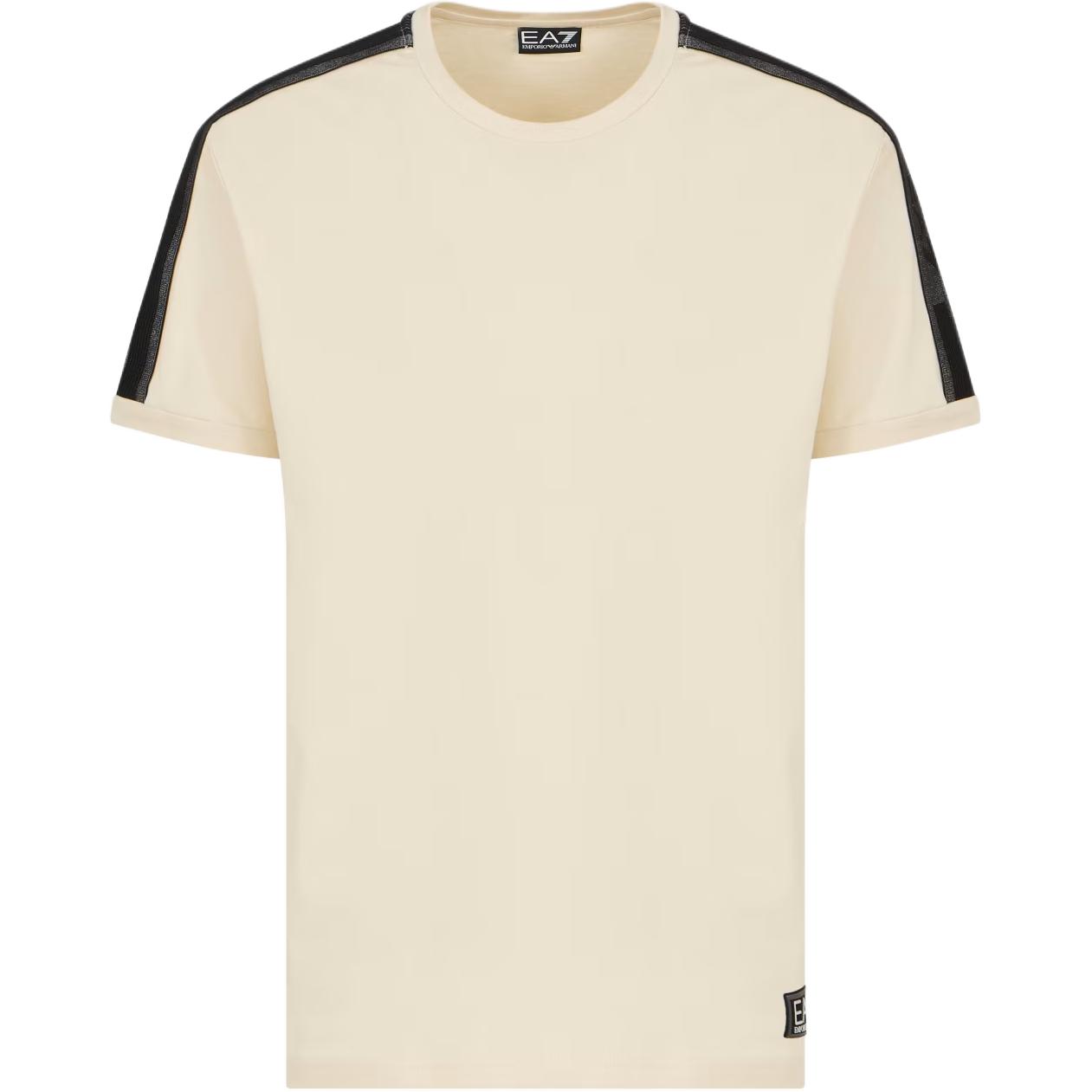 Emporio Armani Ea7 Однотонная вязаная футболка с круглым вырезом и коротким рукавом Мужские Топы Светло-коричневый 7M000138-AF10375-U1079 S 8970₽