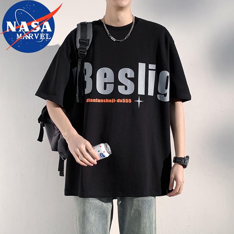 

Men s NASA MARVEL Loose Fit Round Neck Short Sleeve T-Shirt XL