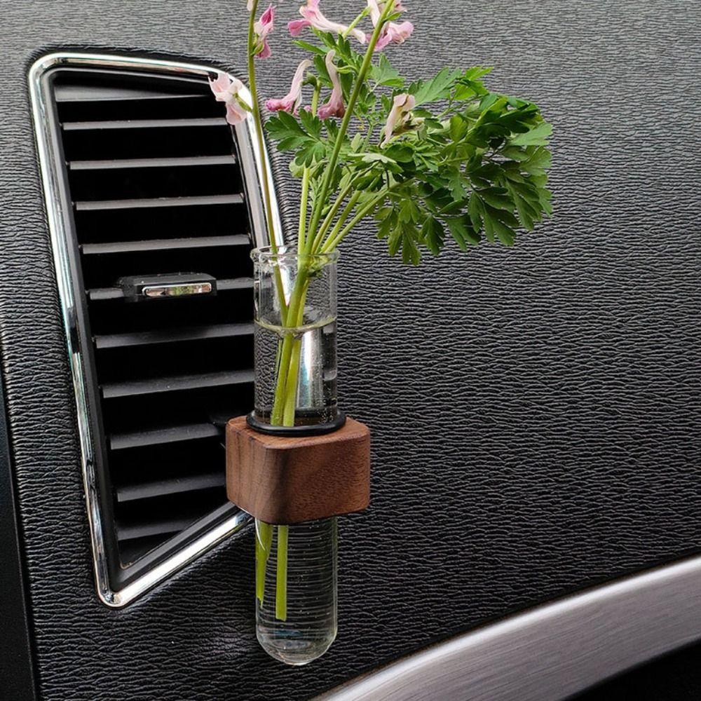 Creative Car Vent Flower Vase Elegant Car Vent Decor Stable Car Flower Vase Clip  Dashboard