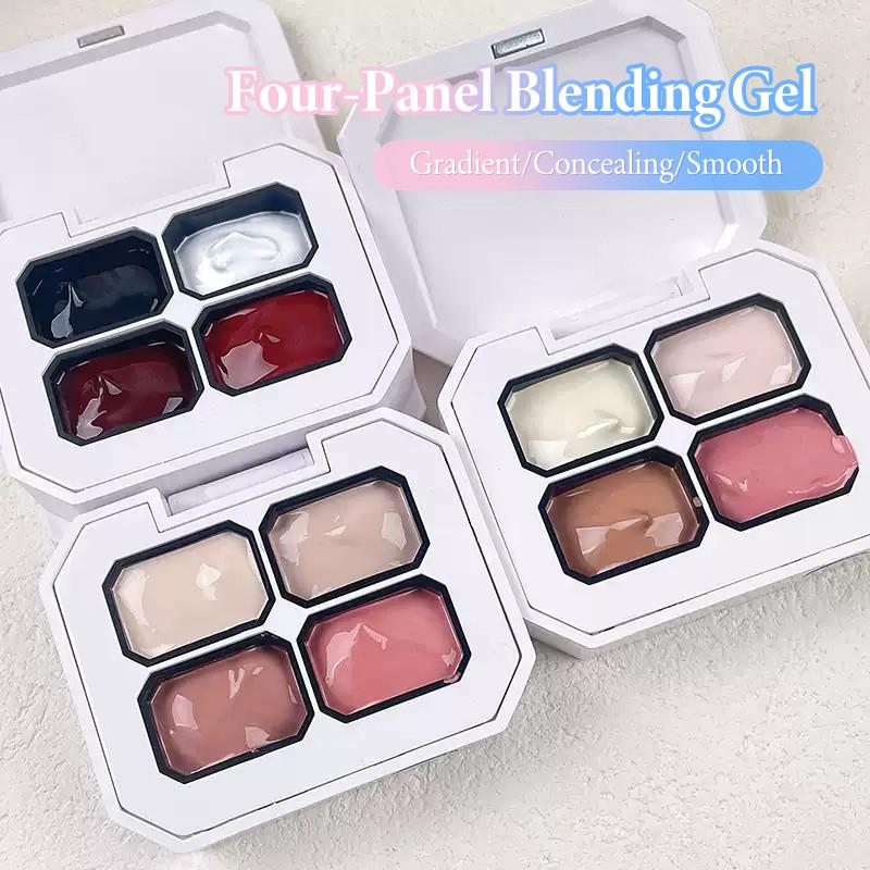 4 Colors Nude Painting Gel Drawing Gel Palette French Nail Polish Uv Gel Nail Salon Holographic Manicure Nail Art Tool