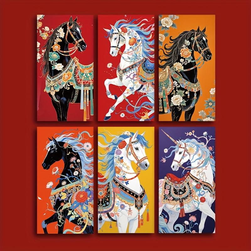 12pcs, 2026 Year of The Horse Red Envelopes , Suitable for New Year, Birthdays, or Various Festivals, 6 Styles, 2pcs Each