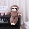 Simulation Sloth Small Pendant Bag Charm Sloth Plush Toy Kids Toy Plush Sloth Keychain  Schoolbags