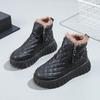 Fashion Women's Winter 2024 Velvet Warm Cotton Boots Thick Bottom Comfortable Side Zipper Cotton Shoes Outdoor Non Slip Snow Boots