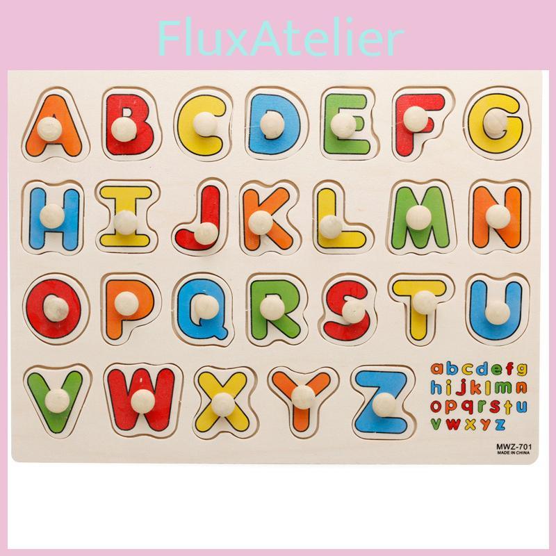 Premium Quality Wooden Animal Letter Puzzle For Early Learning Baby Kids Educational Toys