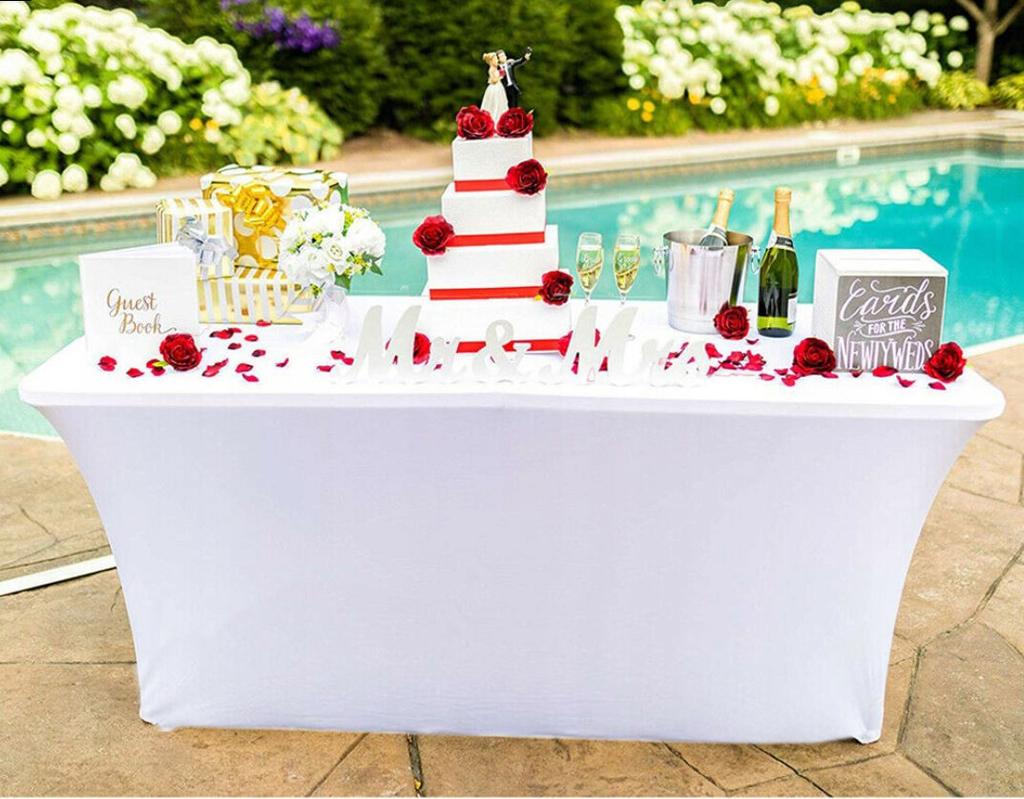 Cover For Catering Banquet Table 180X76 Cm Full Without Bow White