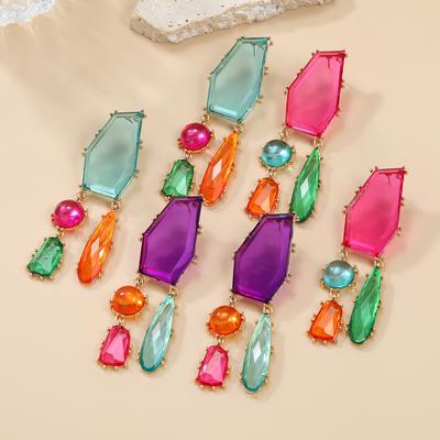 Resin Geometric Dangle Earrings for Women Party Jewelry Accessories