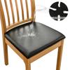 PU Waterproof Chair Cushion Cover  For Kitchen Dining Room Leather Seat Cover Dining Room Chair Seat Cushion Cover