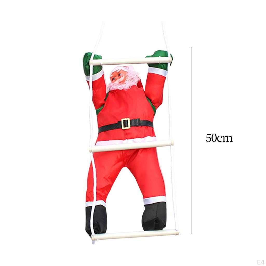 Cute Santa Claus Climbing Rope Animated, Hanging Wall Decoration Ornament, Pendant Snowman Crafts