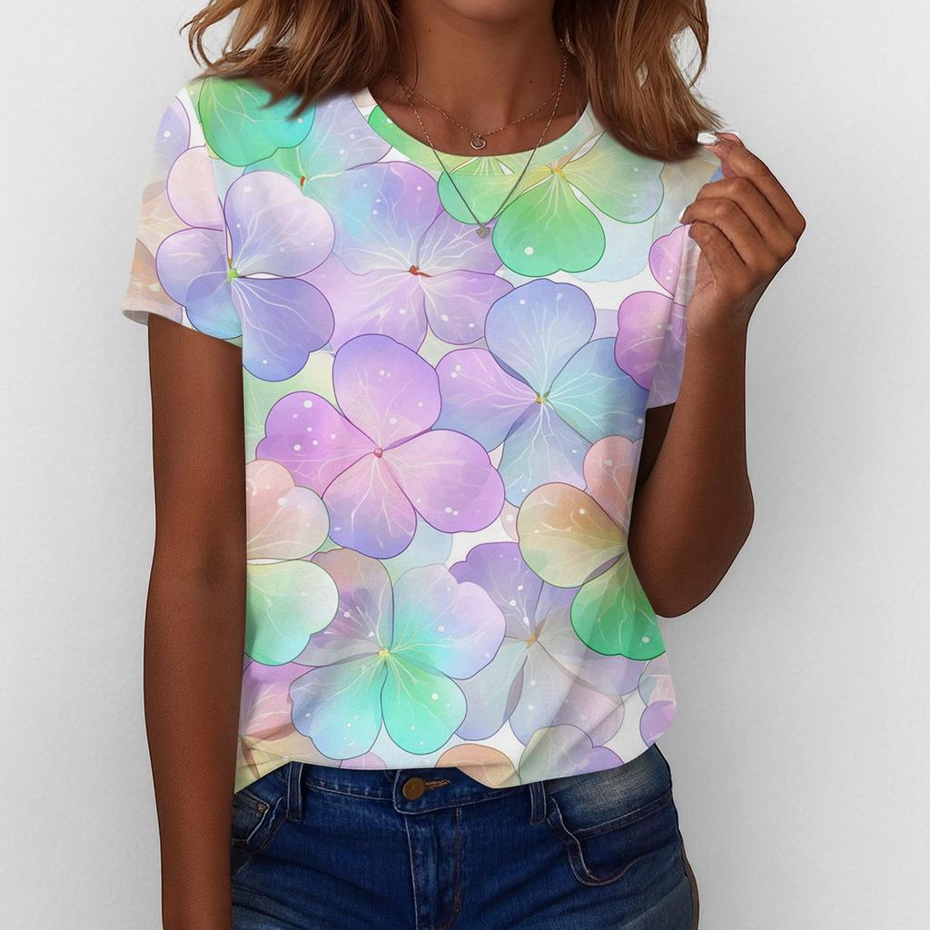 Women's T Shirt Tee Print Short Sleeve Daily Weekend Fashion Basic Regular Top  St. Patrick's Day