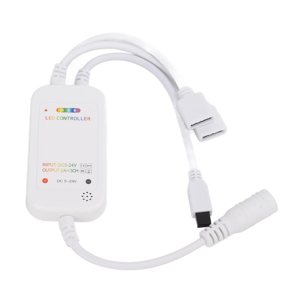 LED Strip Light Dimming Controller with RGB Remote Control Adjust Color Brightness for KTV Music LEDs Rope Lighting