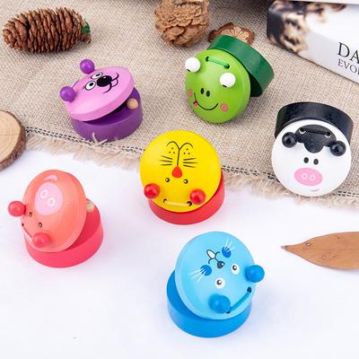 Wooden Animal Castanets Puzzle Early Education 3-7 Years Old Cartoon Orff Children's Musical Instruments Music Toys