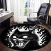 1pc FlamingFeline Office Round Area Rug, Under Office Chairs Bedroom Living Room Home Decor, Room Deco, Available in Various Sizes