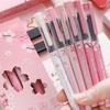 6PCS/Set Replaceable Refill Gel Pen 0.5mm Black Ink Large-capacity Neutral Pen Quick-drying Signature Pens Students