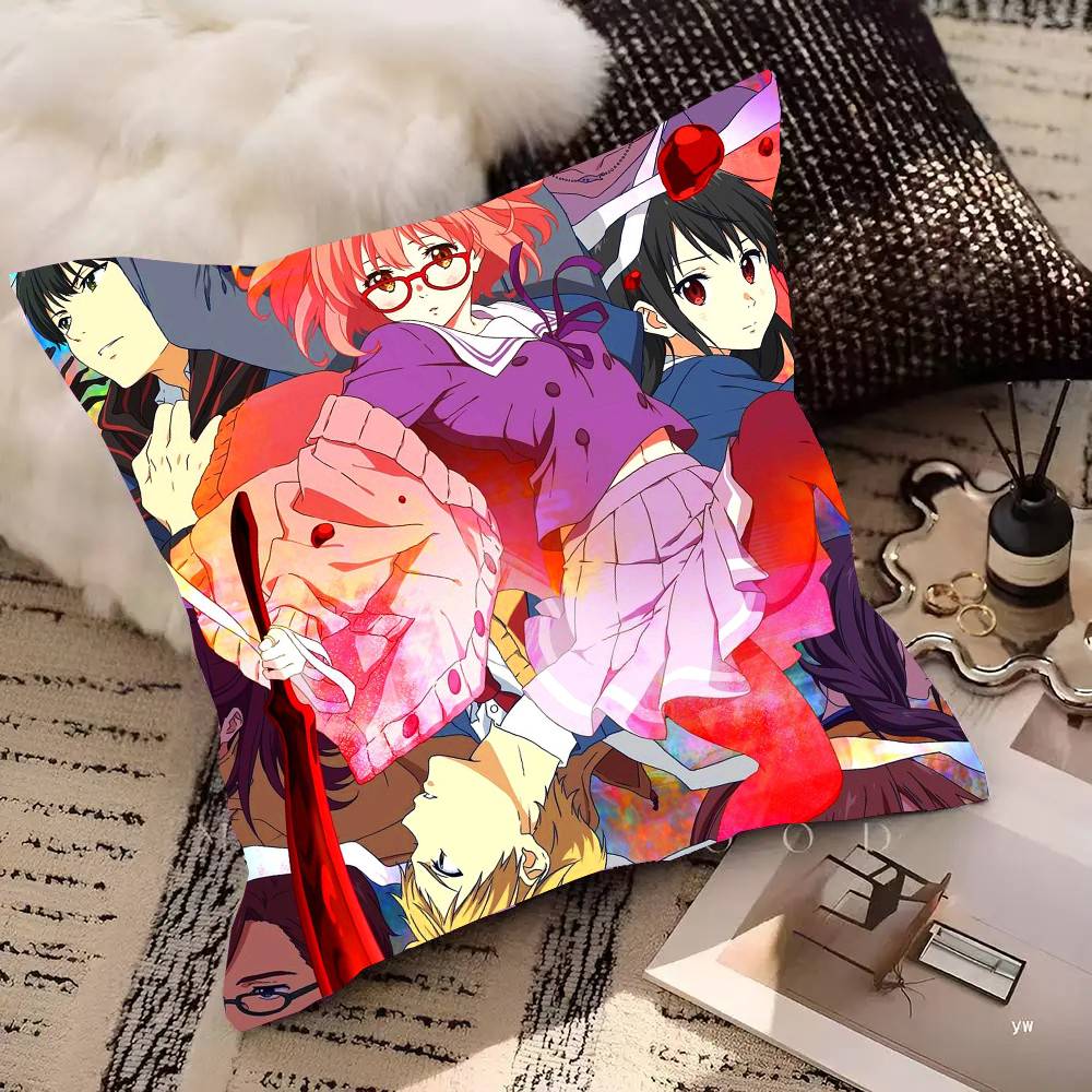 Kyoukai No Kanata Animation Pillow Case Fashion Square Pillowcase Bedroom Sofa Room Ins Decoration Leisure