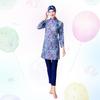 Costum de baie musulman nou din 2 piese, set top și pantaloni burkini cu acoperire completă, costum de baie la modă cu imprimeu pentru femei, costum de baie complet musulman pentru femei, modest