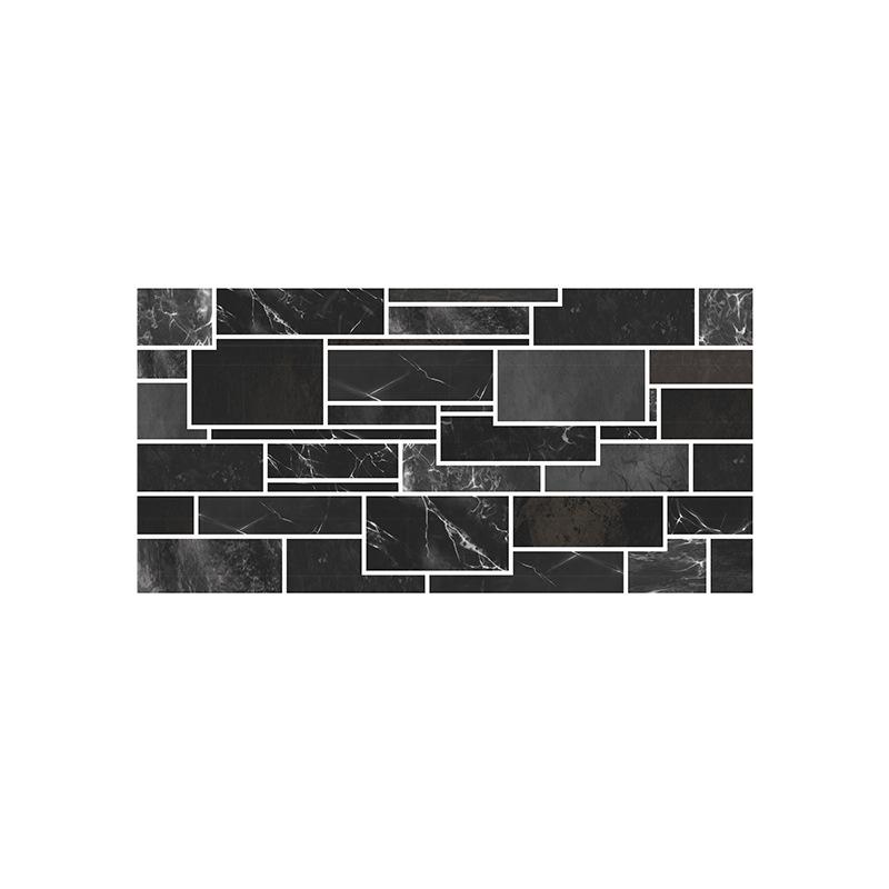 Černá pruhovaná samolepka na dlaždice Kuchyň Backsplash Olejotěsná Koupelna Vodotěsná Domácí dekorace Samolepky na stěnu Slupovací tyč Umělecká nástěnná malba