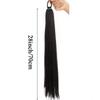 Ponytail Extensions Synthetic With Hair Tie Wrap Around Hair Braid Extensions Tail Rubber Band Hair Ring 28 Inch Ombre Braid DIY