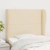 VidaXL Headboard with Ears Cream 93x23x118-128 Cm Fabric3117803