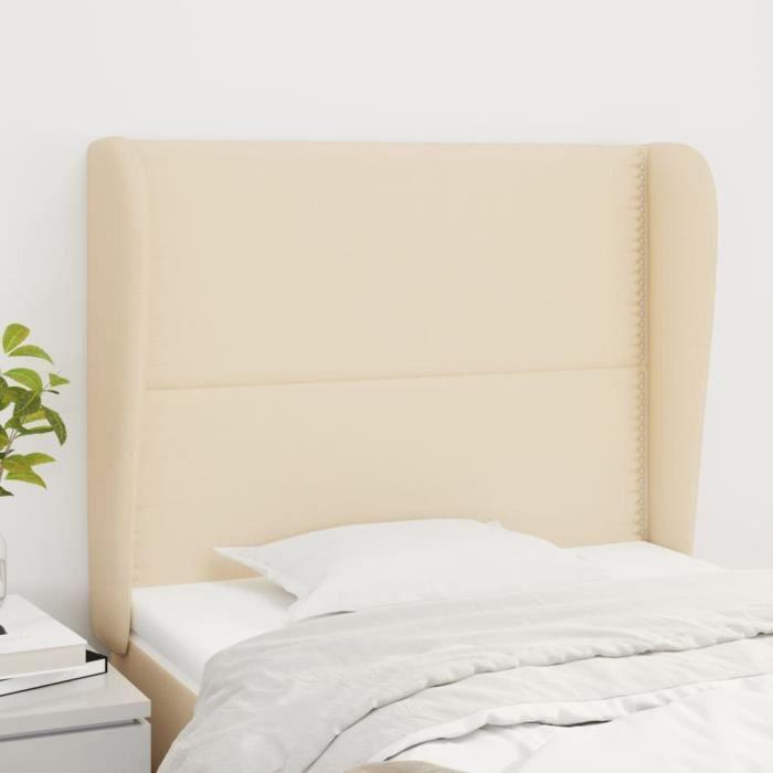 VidaXL Headboard with Ears Cream 93x23x118-128 Cm Fabric3117803