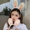 Süßes koreanisches Hasenohren-Stirnband für Frauen - Vielseitiges und flauschiges Haaraccessoire