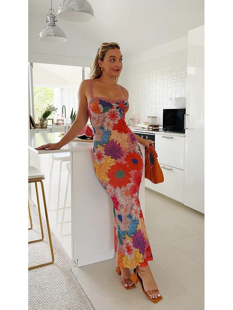 Summer Floral Off-the-Shoulder Spaghetti Strap Dress for Women 88197