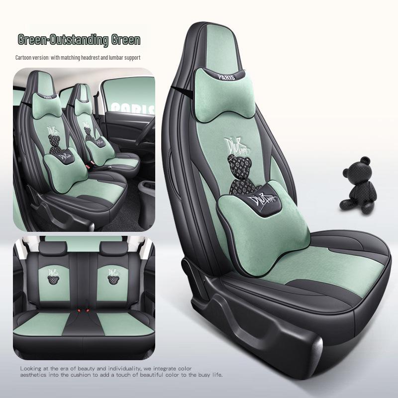 Leapmotor T03 Universal Cartoon Car Seat Cover - Full Coverage, All-Season Tech Fabric.