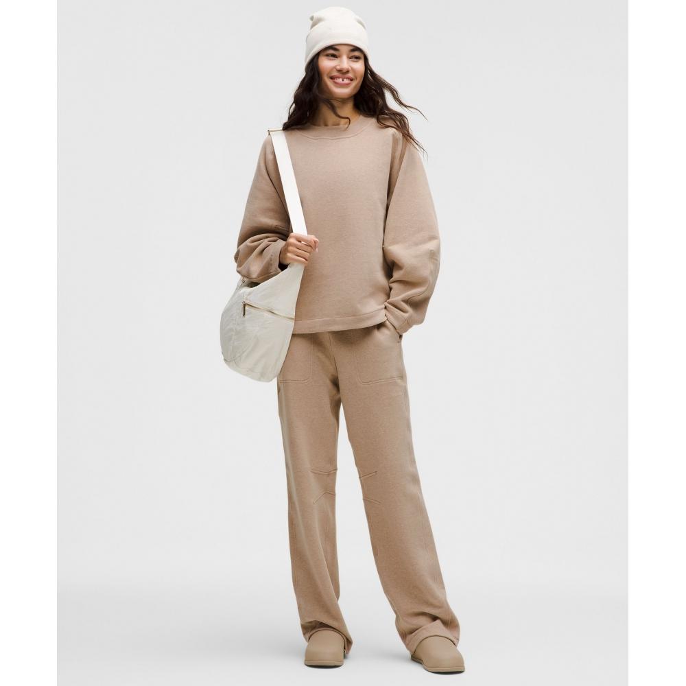 Lululemon Loungeful Relaxed Fit Crewneck Sweatshirt Heathered Nutmeg