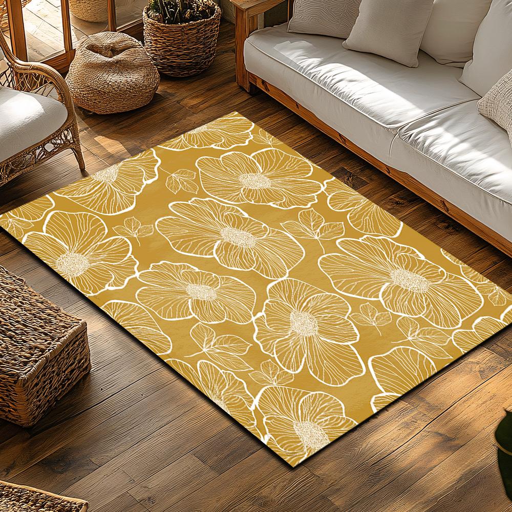 Floral Doormat Indoor Outdoor Rug Washable Entryway Mat Non Slip Welcome Home Decor Farmhouse Kitchen Floor Carpet Modern Abstra