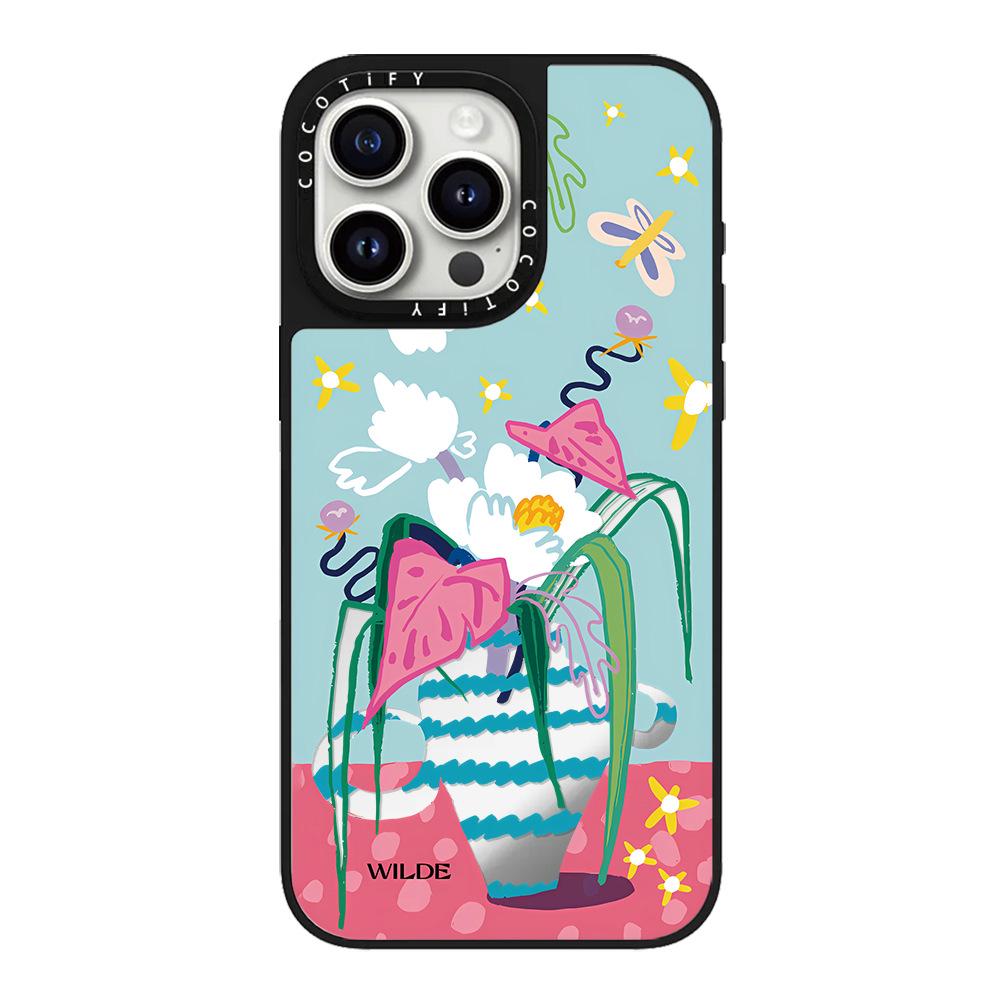 

Flower Vase for Apple 15pro Mobile Phone Case for IPhone14 Protective Case 13promax Mirror Fashion Brand 12 For Apple 11