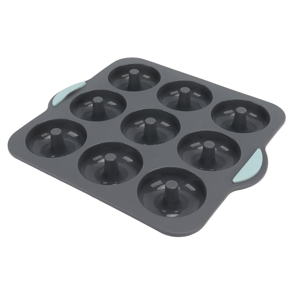 Silicone Donut Mold 9 Cavity Prevents Stick Safe Heat Resistance Doughnut Pan Set for Cake Biscuit Bagels Muffins