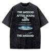 the Weeknd cotton Vintage Washed tshirt men Colorful Punk Pastel Retro shirt Pastel Comfortable Breathable kawaii 2000s