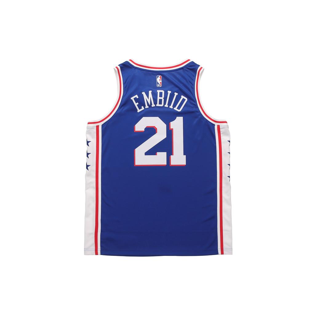 Nike NBA Swingman Jersey Basketball Sports SW Fan Edition Philadelphia 76ers 21 Blue Men's CW3678-495