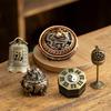Vintage Alloy Incense Burner Stick Holder Three Legged Hollow Out Mini Sandalwood Censer Incense Burner Home Decoration