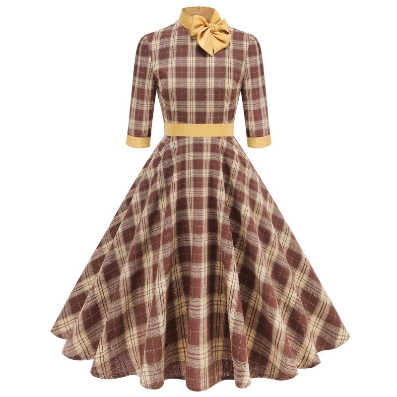 European and American Halloween plaid turtleneck