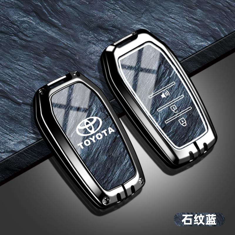 Car Key Case Cover Shell Key holder Bag For Toyota C-HR Hilux Fortuner Land Cruiser 200 Camry Corolla Crown RAV4 2023 2024 2025