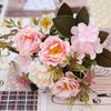 Rose Peony Artificial Flower Vintage Silk Fake Flower Bouquet Wedding Decor Home