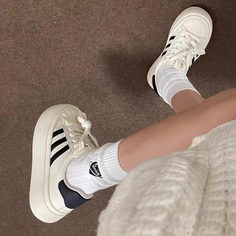 Shell Head Black Board Shoes Women's 2025 Autumn New Platform Leisure Sports Big Head Cute Doll Shoes High Value