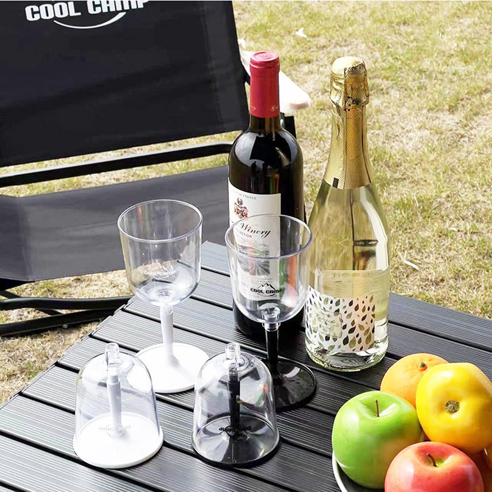 Resin Collapsible Wine Glass Fall Resistance Detachable Plastic Wine Glasses Shatterproof Reusable for Home Restaurants Parties