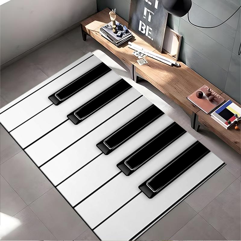 Moderner Klaviertastatur-Druckteppich für Wohnzimmer Heimdekoration Geeignet für den Einsatz als Anti-Rutsch-Matte für Wohnzimmer Schlafzimmer Sofas