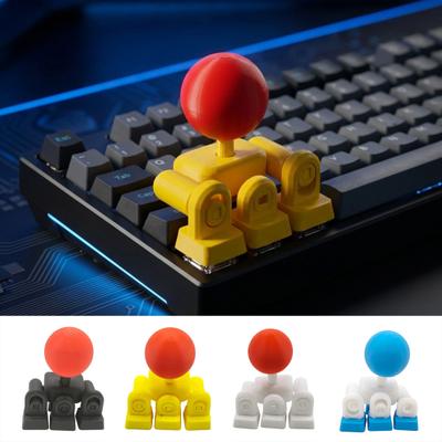 Teclado de Joystick de Jogo Vintage Impresso em 3D Teclado Mecânico Novelty 4 Teclas de Ligação Mini Controlador de Luta Anexo de Botão para Jogador