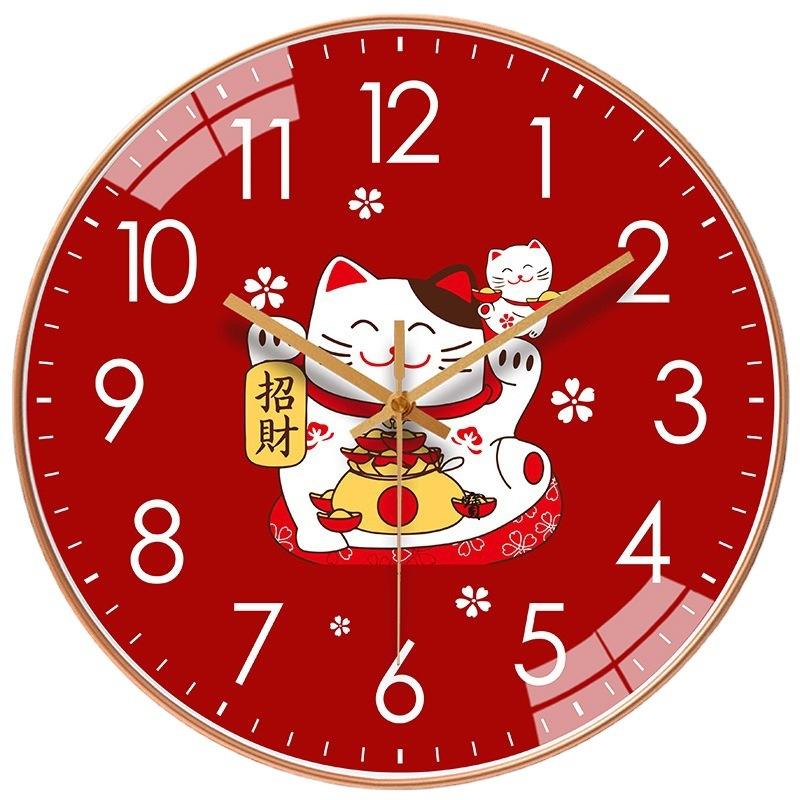 12-inch 30cm Wall Clock Living Room Stylish Creative Clock Simple Decoration Without Punching Mute Clock Wall Hanging