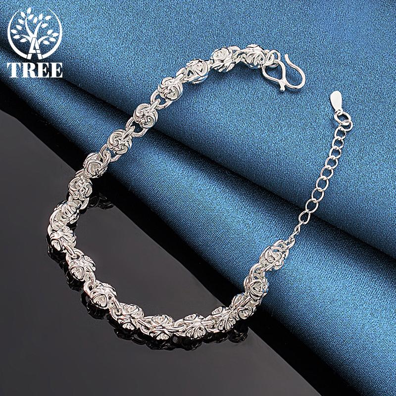 925 Sterling Silver Faucet Chain Bracelet Jewelry