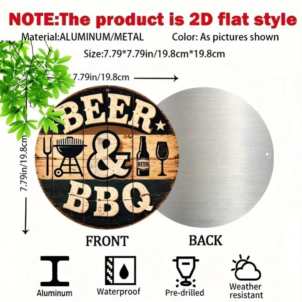 Metal Tin Sign Vintage Beer BBQ Pub Decor Wall Art