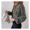 The Pink Loose Fit 2way Zip Up Washing Denim Jacket