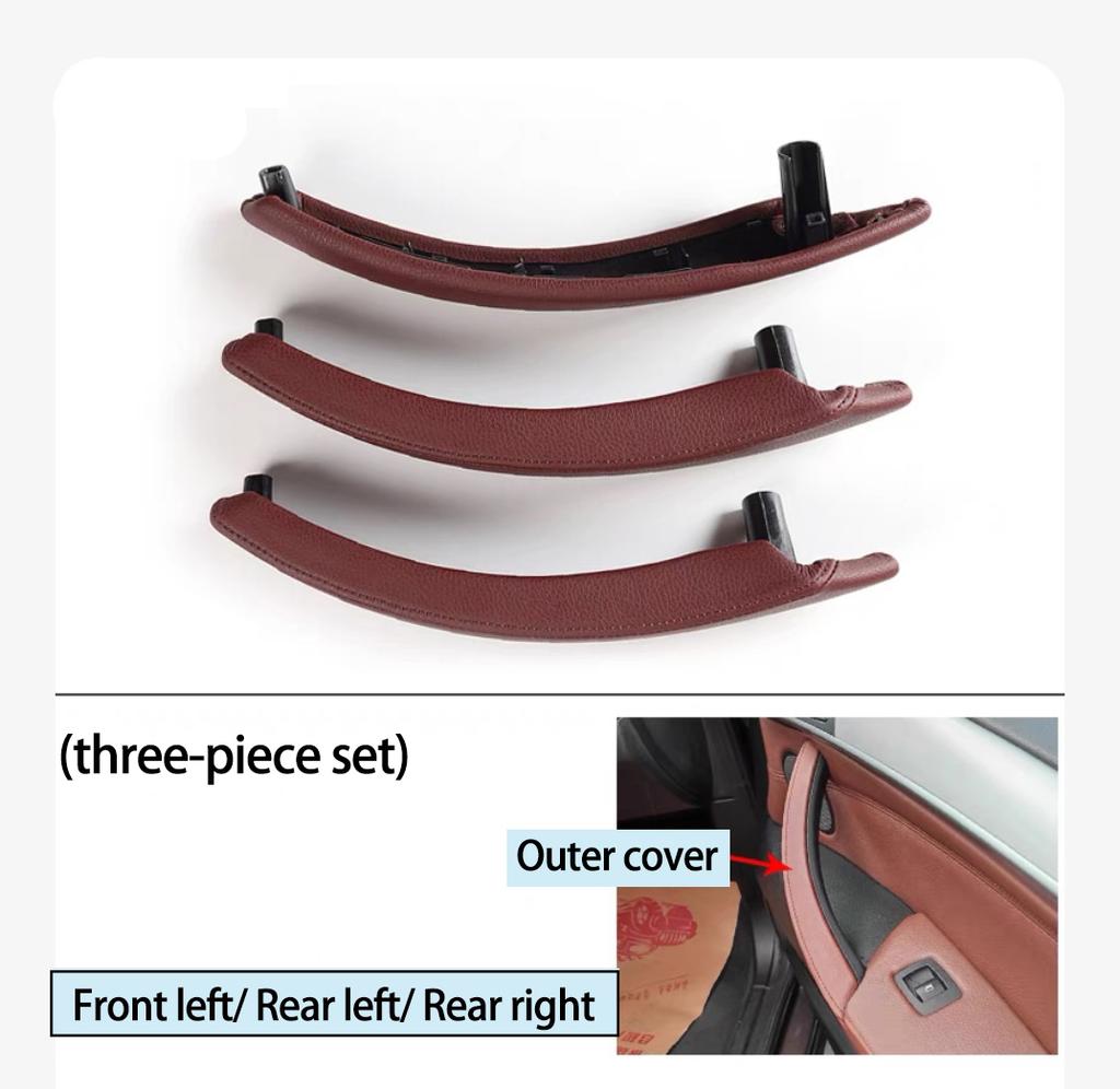 Kyapx5 LHD RHD E70 E71 Upgraded Interior Door Handle with Leather Cover Assembly Full Set For BMW X5 X6 E70 E71 2008-2013