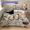 3pcs Friendship's Depth Bedding Set, Including 1 Quilt Cover and 2 Pillow Shams, Without Filling, Soft and Comfortable Home Bedroom Fabric