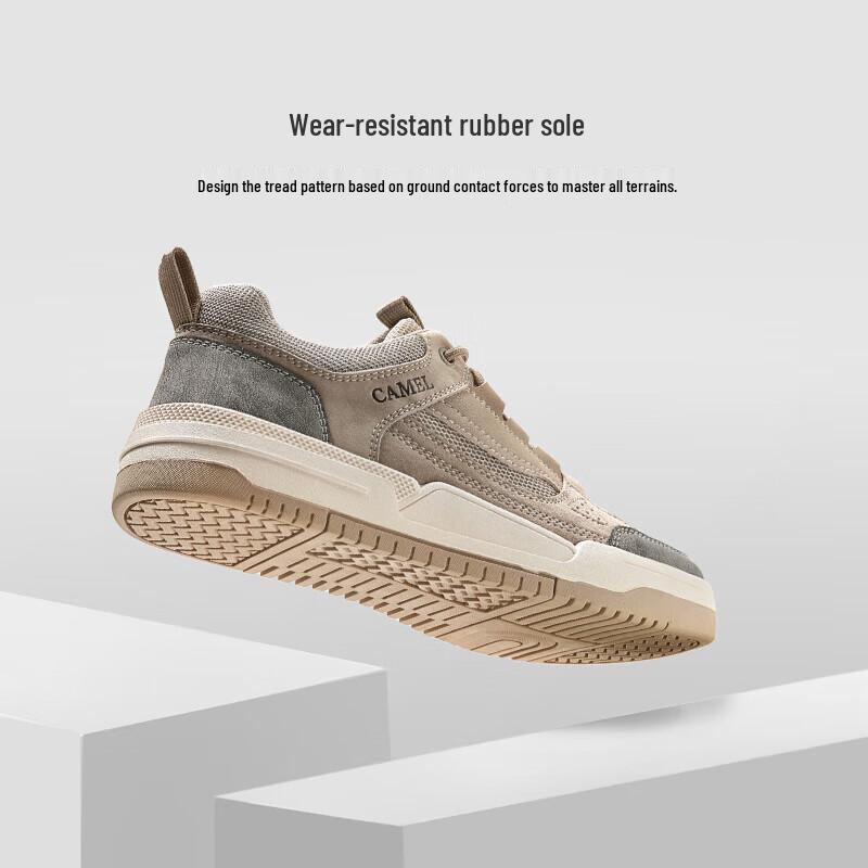 Camel Men's Retro Patchwork Skate Shoes