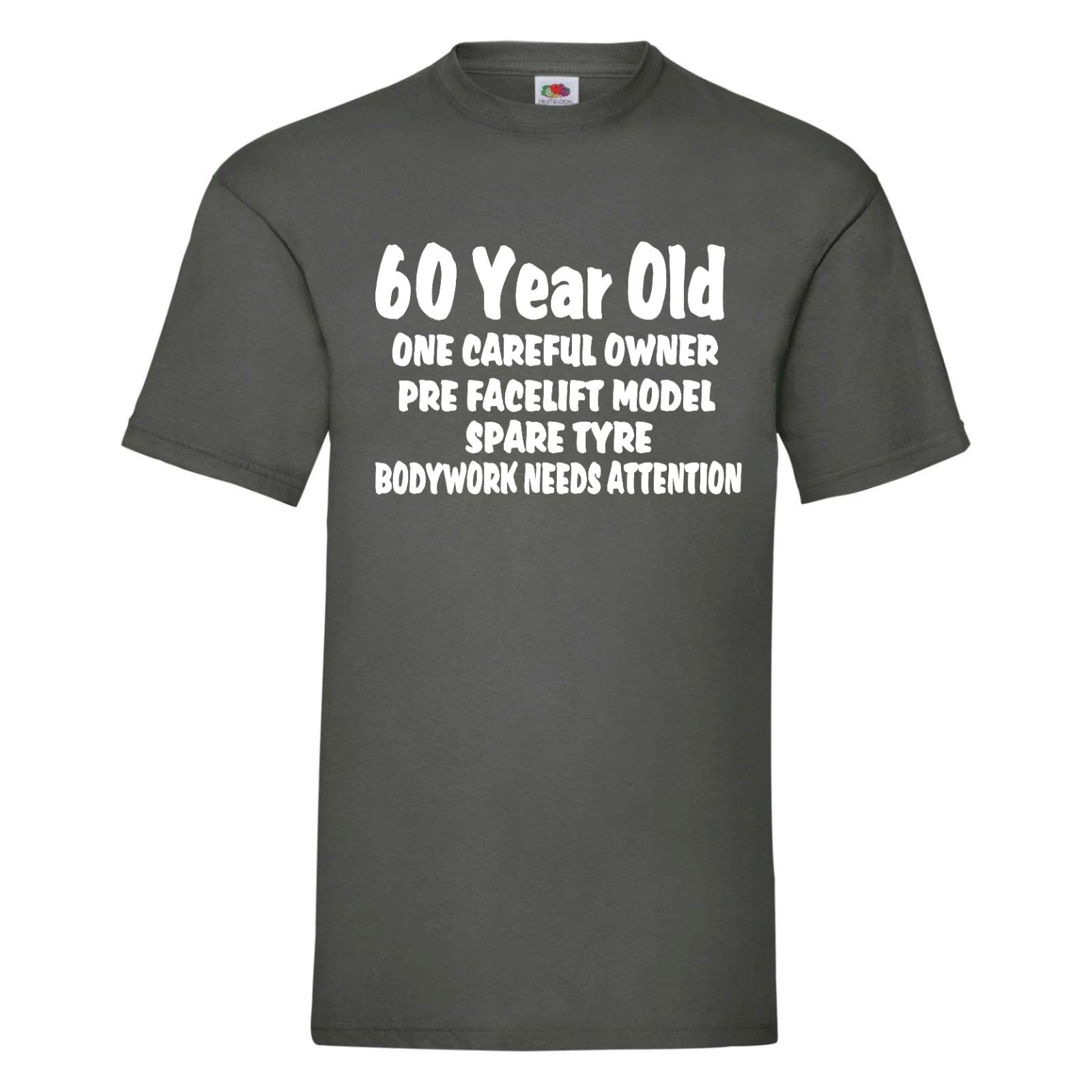 

Funny 60th Birthday T-Shirt - 60 Year Old One Careful Owner - Novelty Gift S